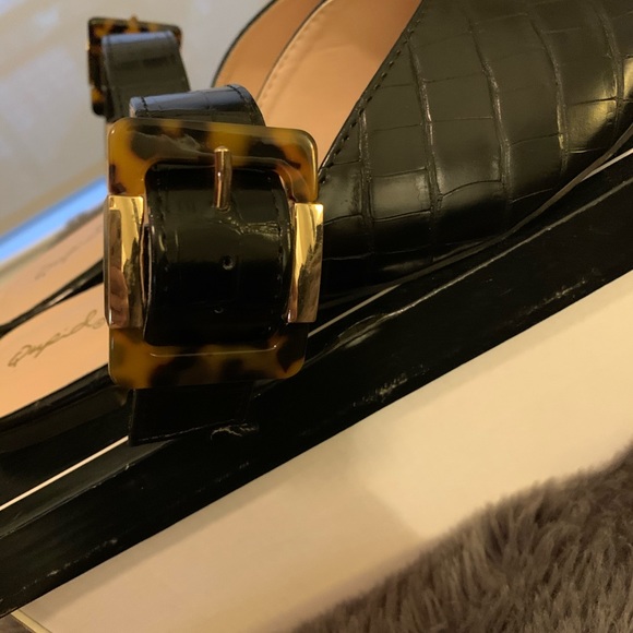 NIB Black Crocodile Style Mules - Picture 4 of 4